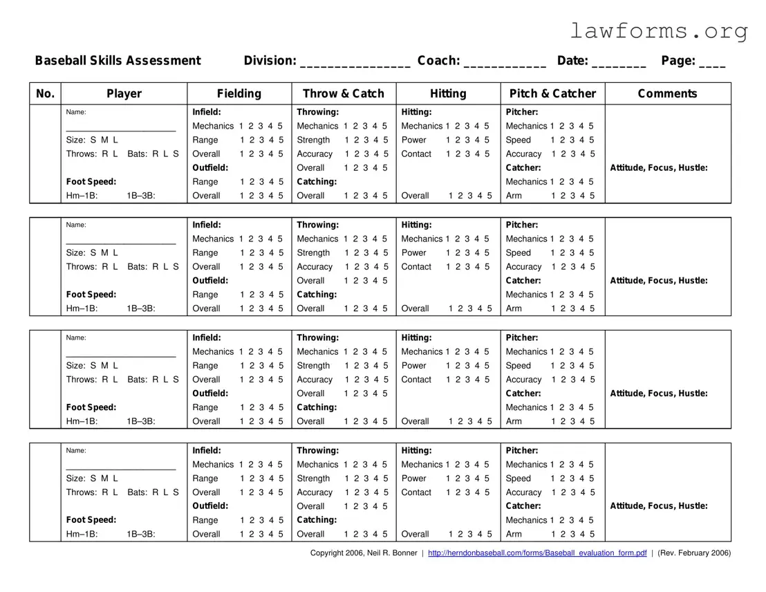 Fill Out a Valid Baseball Assessment Template