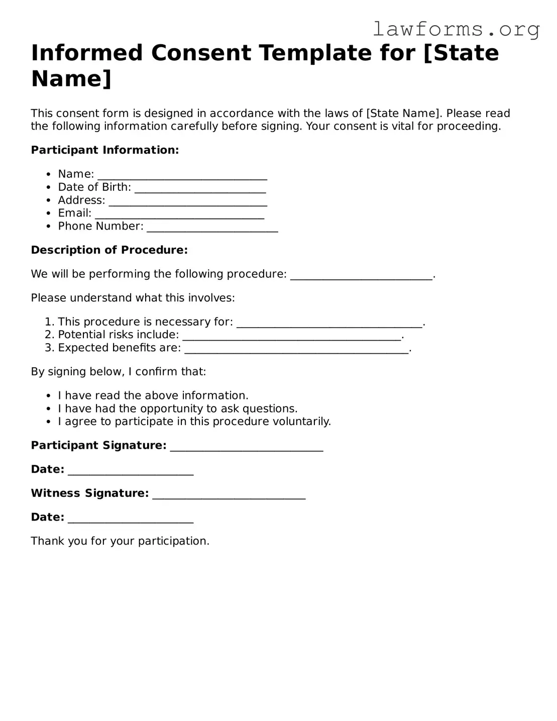 Valid Consent Form