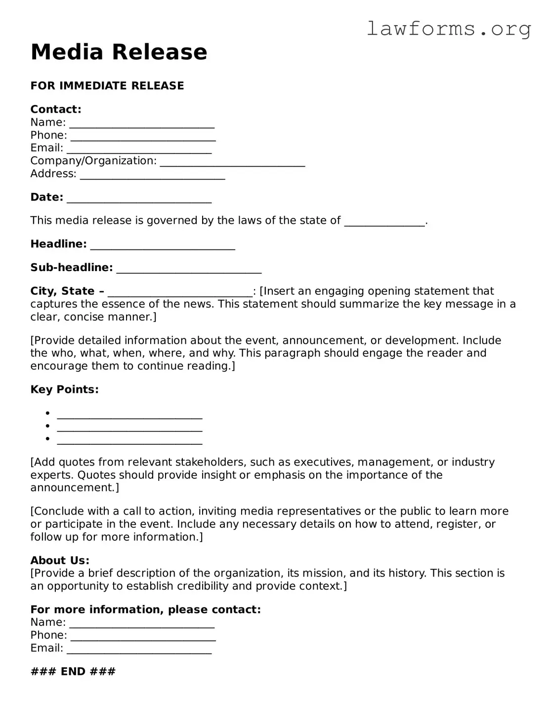 Valid Media Release Form