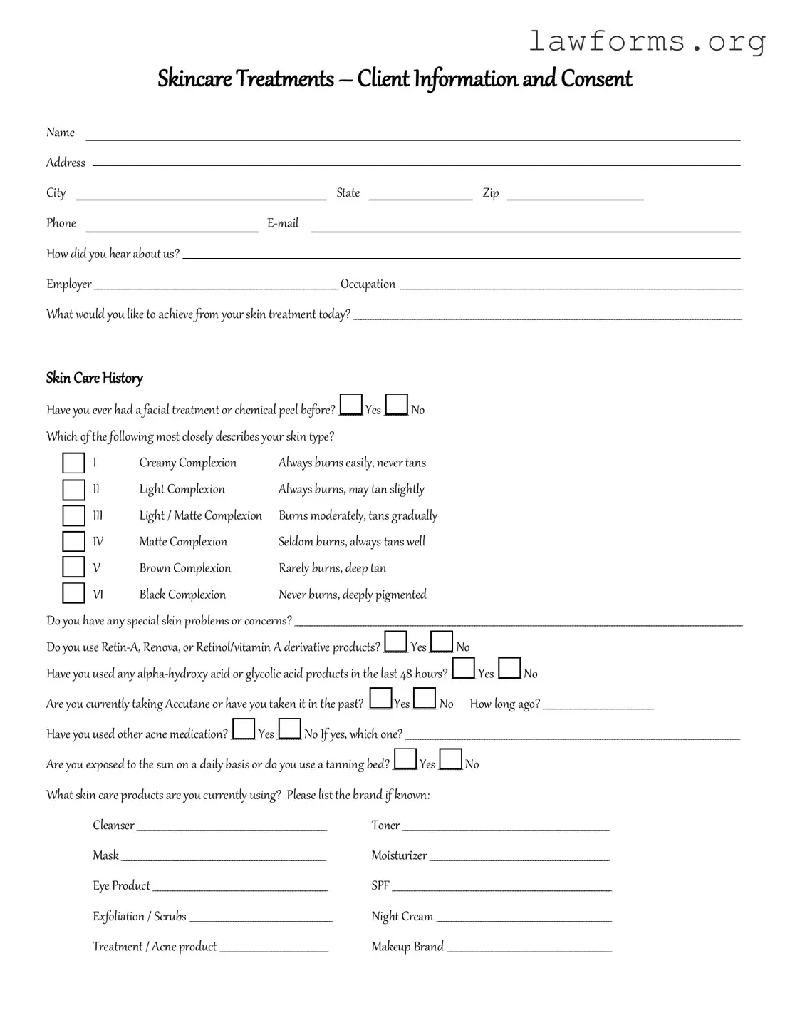 Fill Out a Valid Facial Consent Template