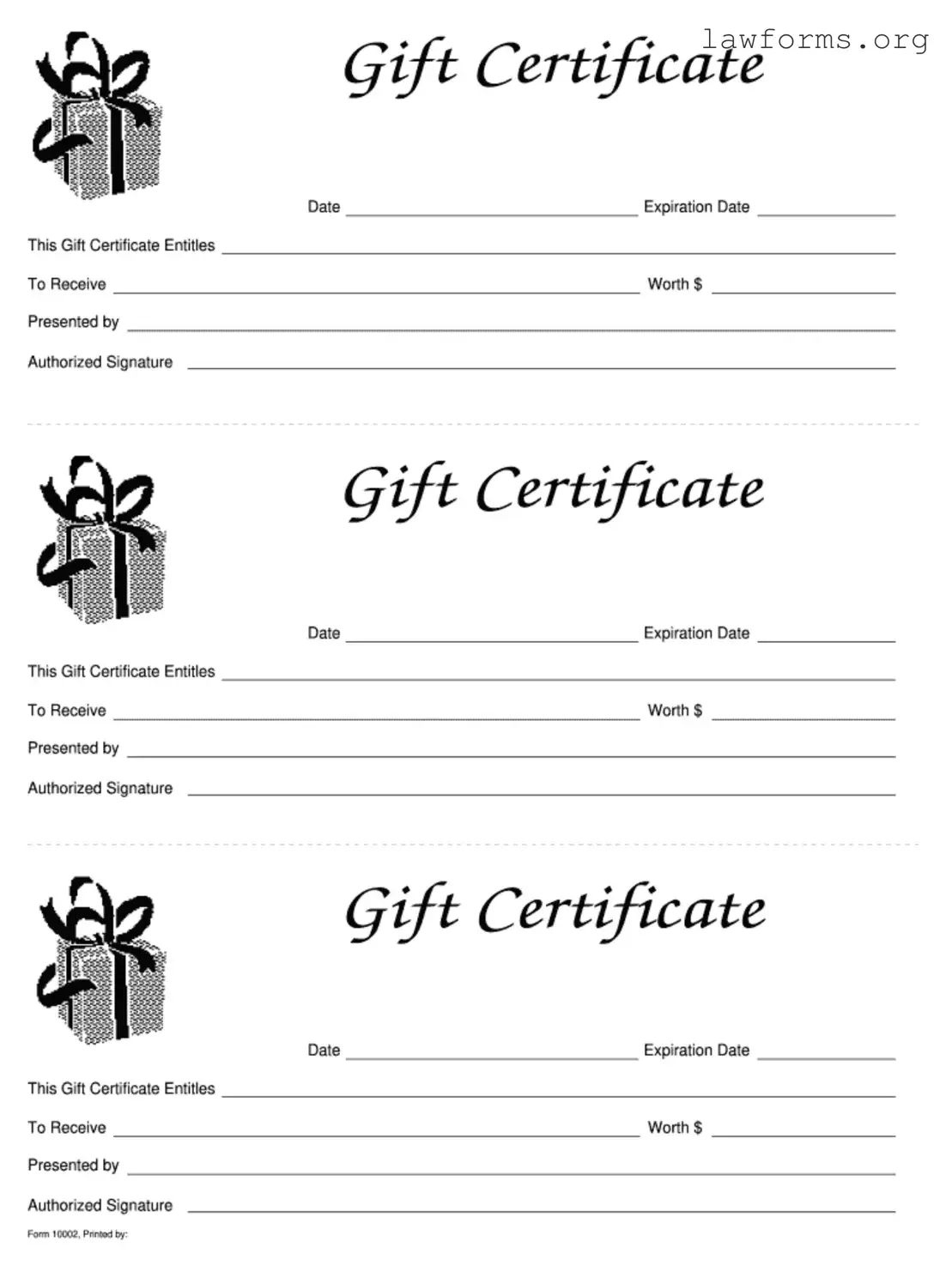 Fill Out a Valid Gift Certificate Template