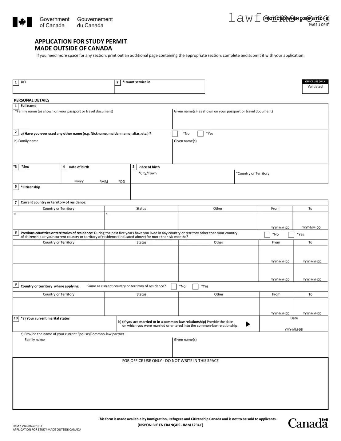 Fill Out a Valid Imm 1294 Template