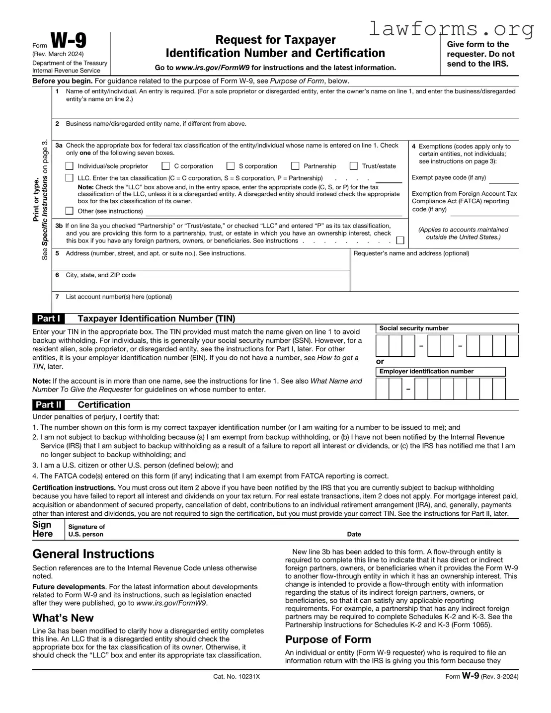 Fill Out a Valid IRS W-9 Template