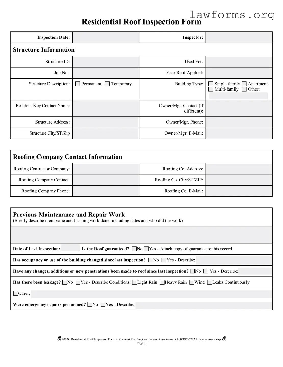 Fill Out a Valid Roof Inspection Template