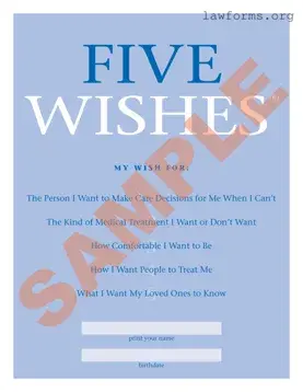 Fill Out a Valid 5 Wishes Document Template