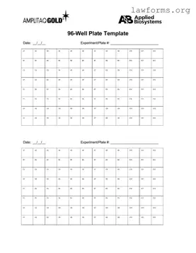 Fill Out a Valid 96 Well Template