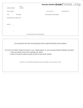 Fill Out a Valid Auto Insurance Card Template