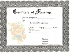 Fill Out a Valid Marriage Certificate Template