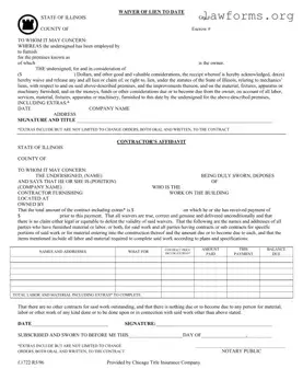 Fill Out a Valid Chicago Title Waiver Format Template