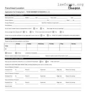 Fill Out a Valid Chick Fil A Job Application Template