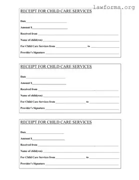 Fill Out a Valid Childcare Receipt Template