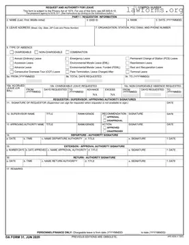 Fill Out a Valid Da 31 Template