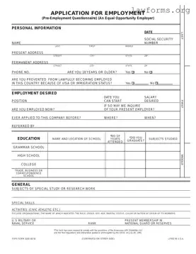 Fill Out a Valid Employment Application Pdf Template