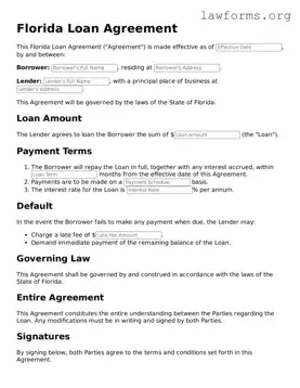 Attorney-Approved Loan Agreement Template for the State of Florida