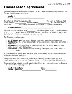 Attorney-Approved Lease Agreement Template for the State of Florida