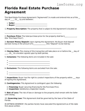 Attorney-Approved Real Estate Purchase Agreement Template for the State of Florida