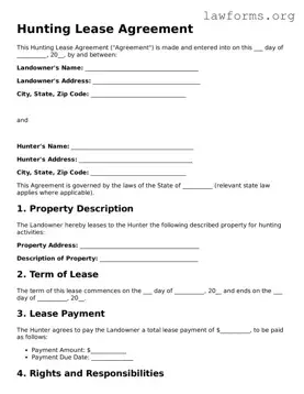 Valid Hunting Lease Agreement Form