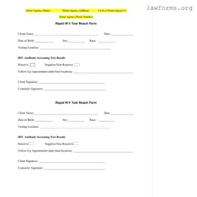 Fill Out a Valid Negative Hiv Test Template