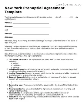 Attorney-Approved Prenuptial Agreement Template for the State of New York