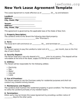 Attorney-Approved Lease Agreement Template for the State of New York