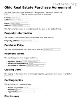 Attorney-Approved Real Estate Purchase Agreement Template for the State of Ohio