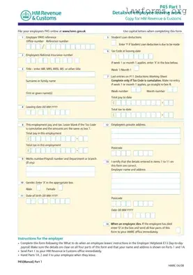 Fill Out a Valid P 45 It Template