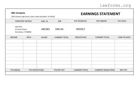 Fill Out a Valid Independent Contractor Pay Stub Template