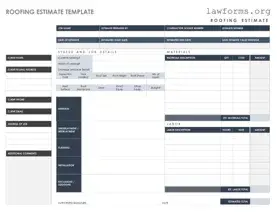 Fill Out a Valid Roofing Estimate Template