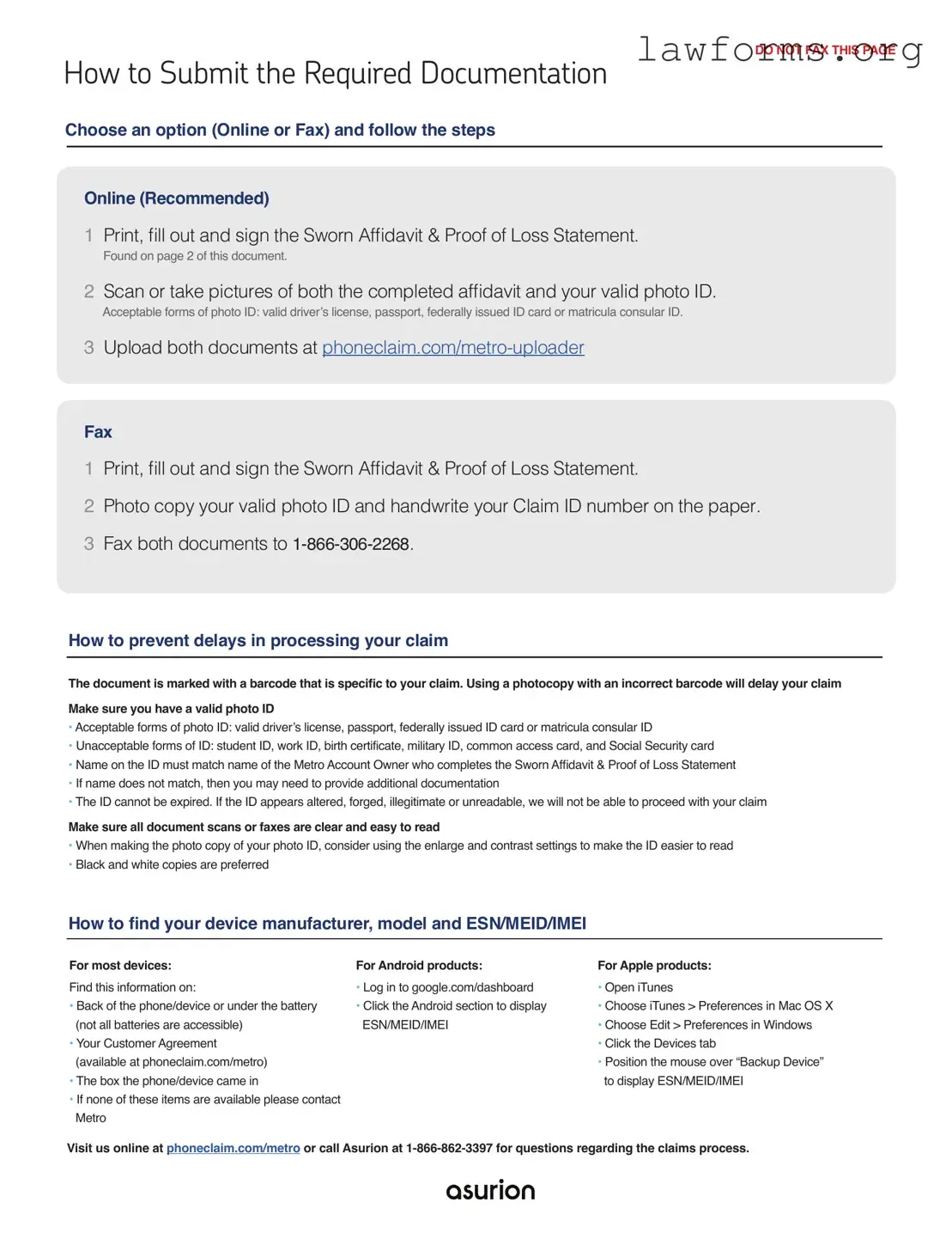 Fill Out a Valid Asurion F-017-08 MEN Template