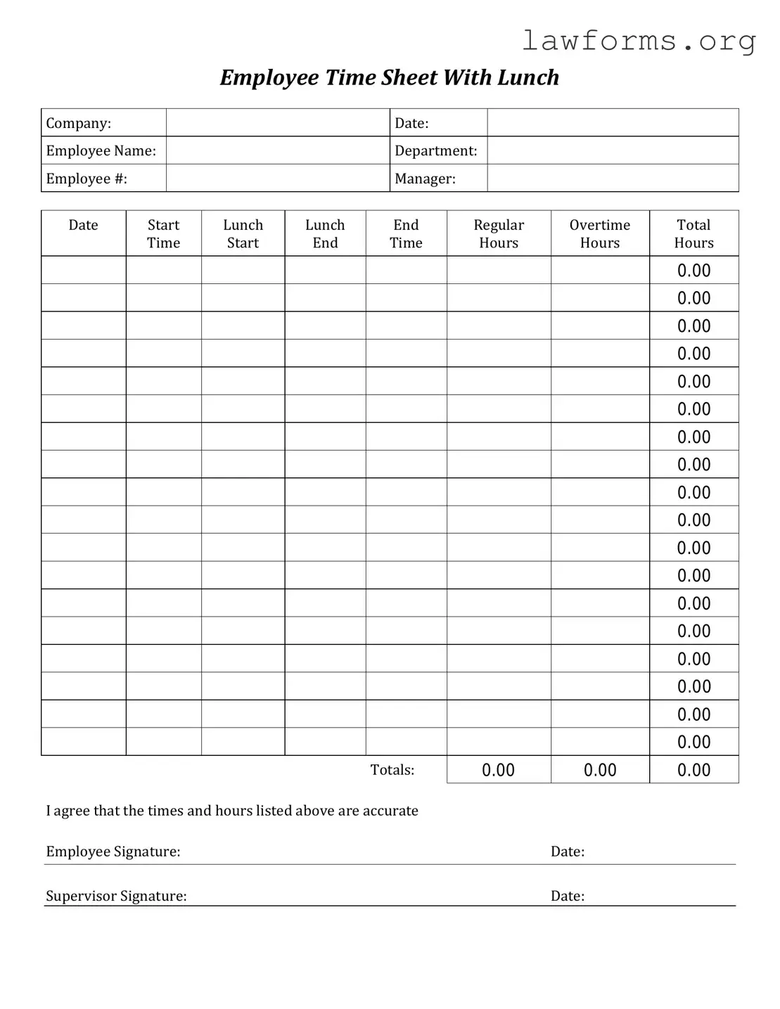 Fill Out a Valid Time Card Template