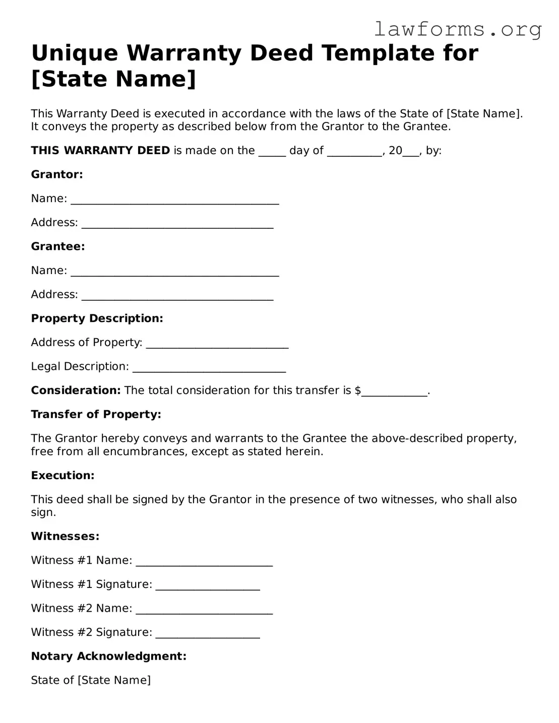 Valid Deed Form